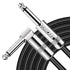 SONICAKE QGC-22 20ft / 6m Braided Guitar Cable (Right Angle to Straight) - Black | Zoso Music Sdn Bhd