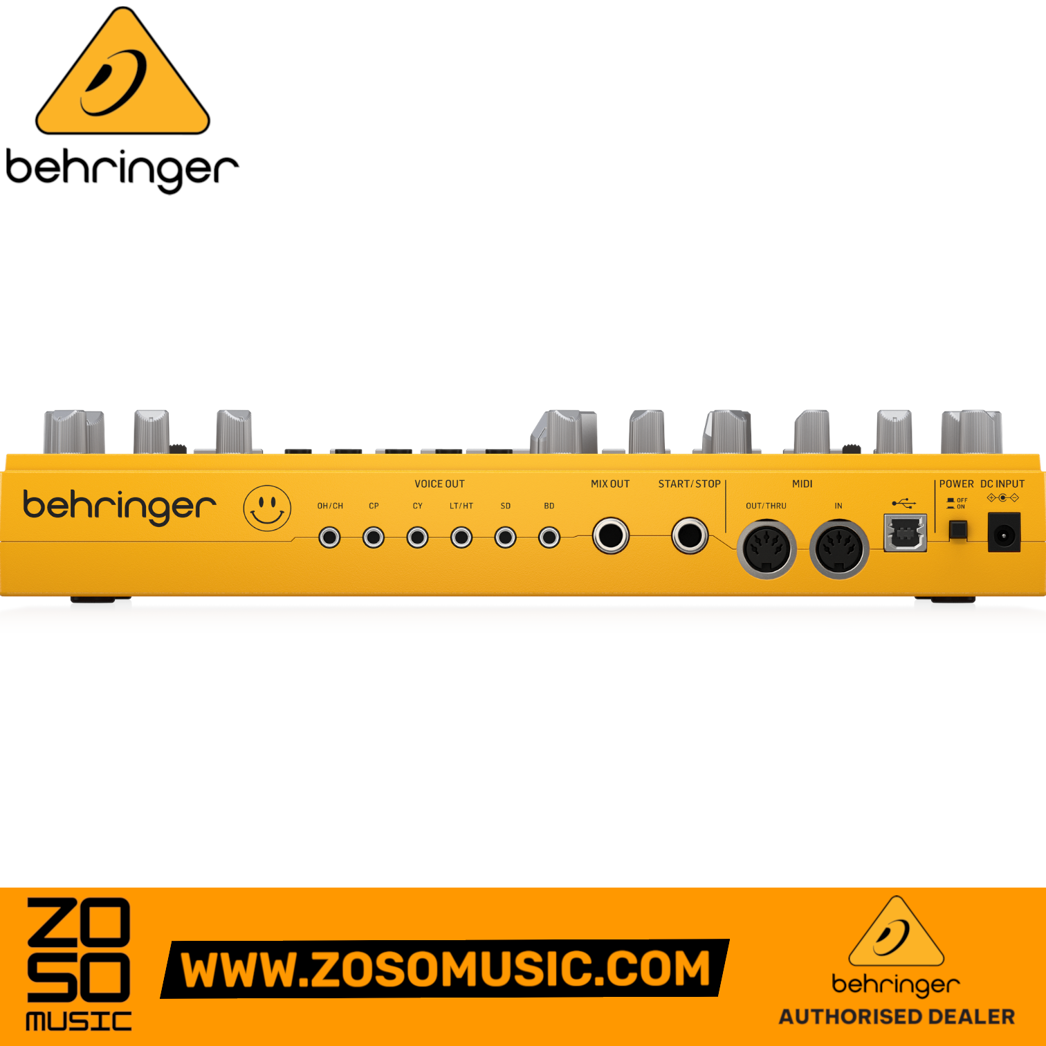 Behringer RD-6-AM Analog Drum Machine - Yellow | BEHRINGER , Zoso Music