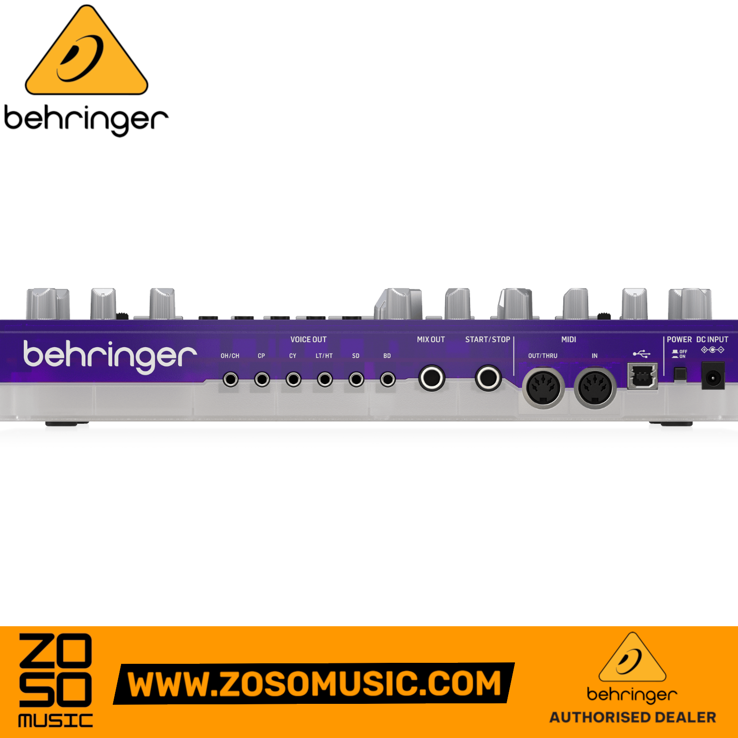 Behringer RD-6-GP Analog Drum Machine - Purple Translucent | BEHRINGER , Zoso Music
