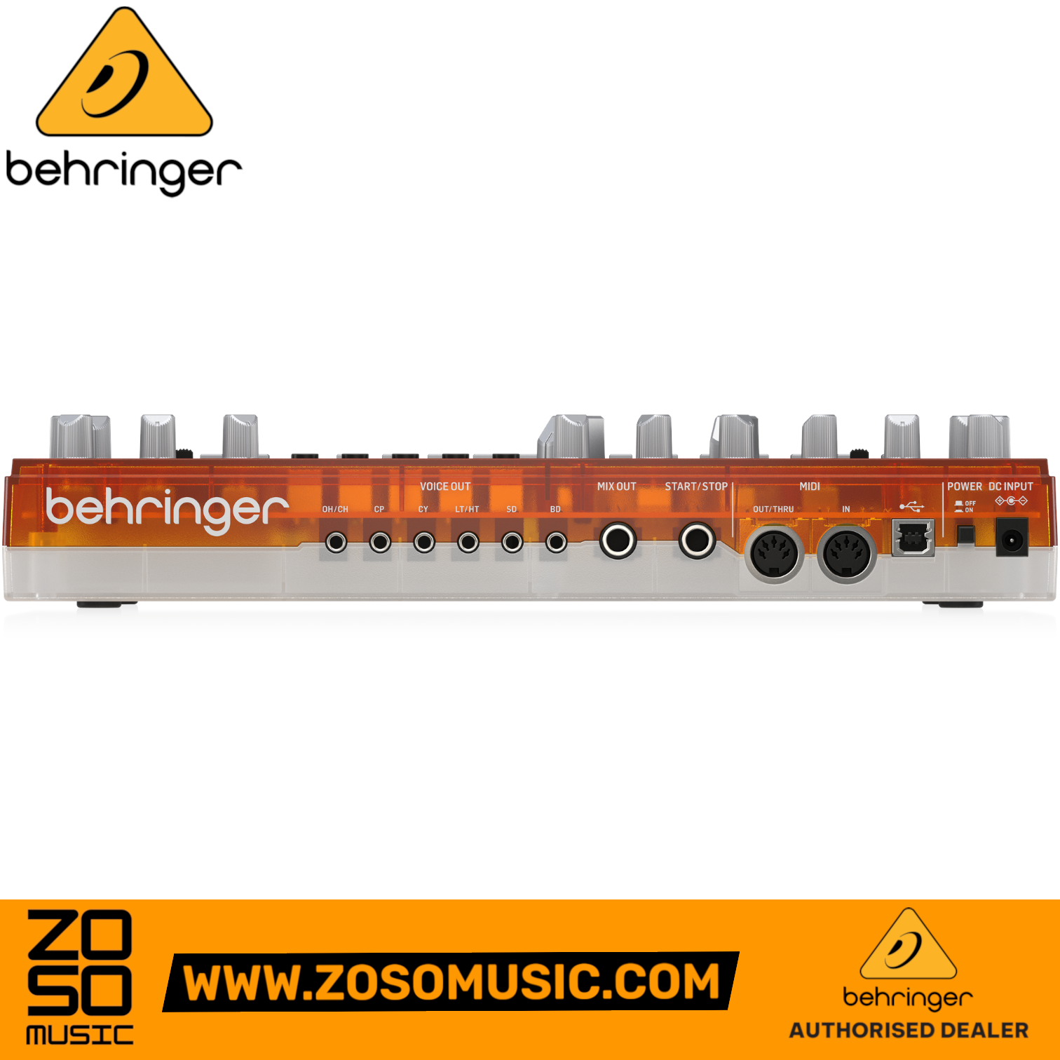 Behringer RD-6-TG Analog Drum Machine - Orange Translucent | BEHRINGER , Zoso Music