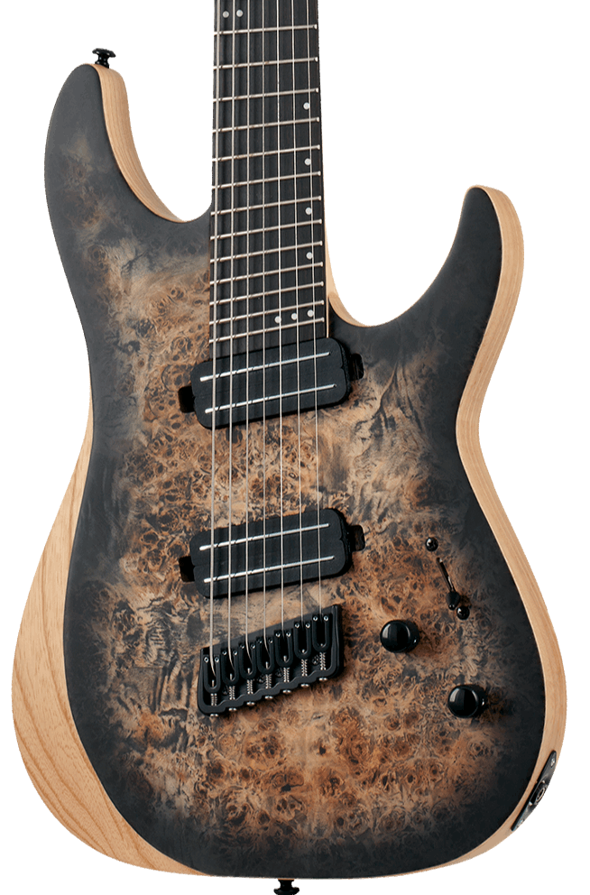 SCHECTER REAPER-7 MULTISCALE - SATIN CHARCOAL BURST (1509) MADE IN INDONESIA, SCHECTER, ELECTRIC GUITAR, schecter-electric-guitar-reaper-7-ms-scb, ZOSO MUSIC SDN BHD