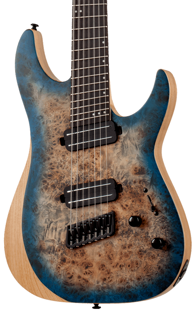 SCHECTER REAPER 7 MULTISCALE SATIN SKY BURST ELECTRIC GUITAR (1510) MADE IN INDONESIA, SCHECTER, ELECTRIC GUITAR, schecter-electric-guitar-reaper-7-ms-skyb, ZOSO MUSIC SDN BHD