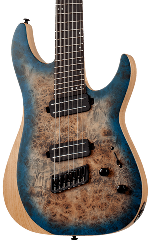 SCHECTER REAPER 7 MULTISCALE SATIN SKY BURST ELECTRIC GUITAR (1510) MADE IN INDONESIA, SCHECTER, ELECTRIC GUITAR, schecter-electric-guitar-reaper-7-ms-skyb, ZOSO MUSIC SDN BHD