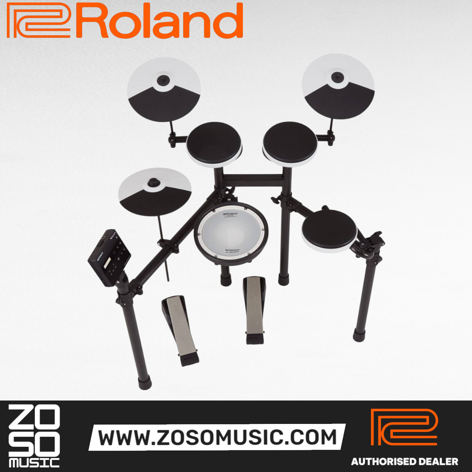 Roland TD-02KV V-Drums Electronic Drum Set Top View Zoso Music