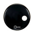 Aquarian RSM-BK Regulator 4.5" Offset Hole Gloss Black 1ply 10mil Bass Resonant Drum Head | Zoso Music Sdn Bhd