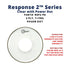 Aquarian RSP2-PD Response 2 Clear with Power Dot 2ply 7+7mil Drum Head