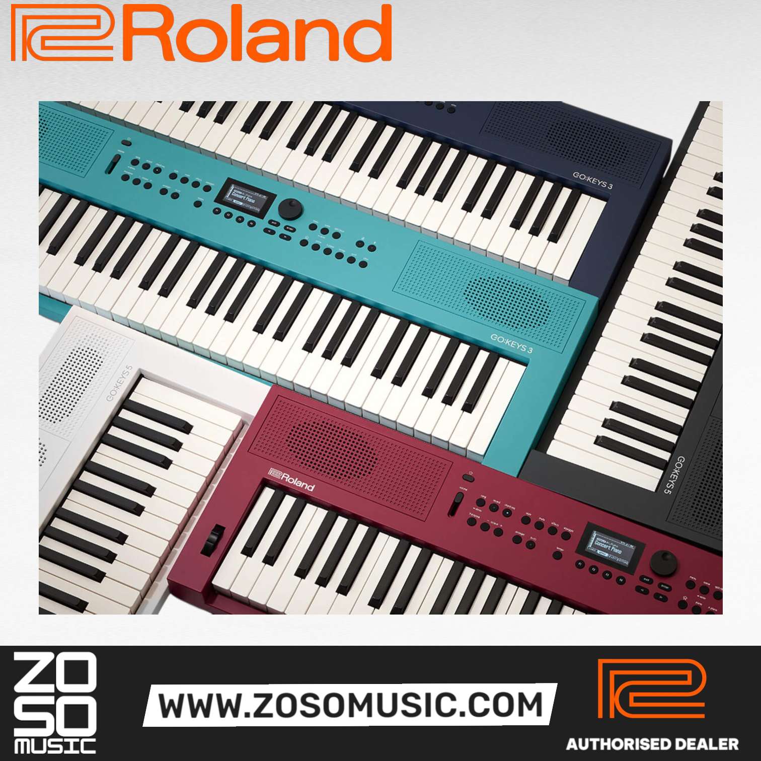 Roland GO:KEYS 3 Keyboard - Midnight Blue |  ROLAND |  KEYBOARD-MIDI CONTROLLER |  Zoso Music