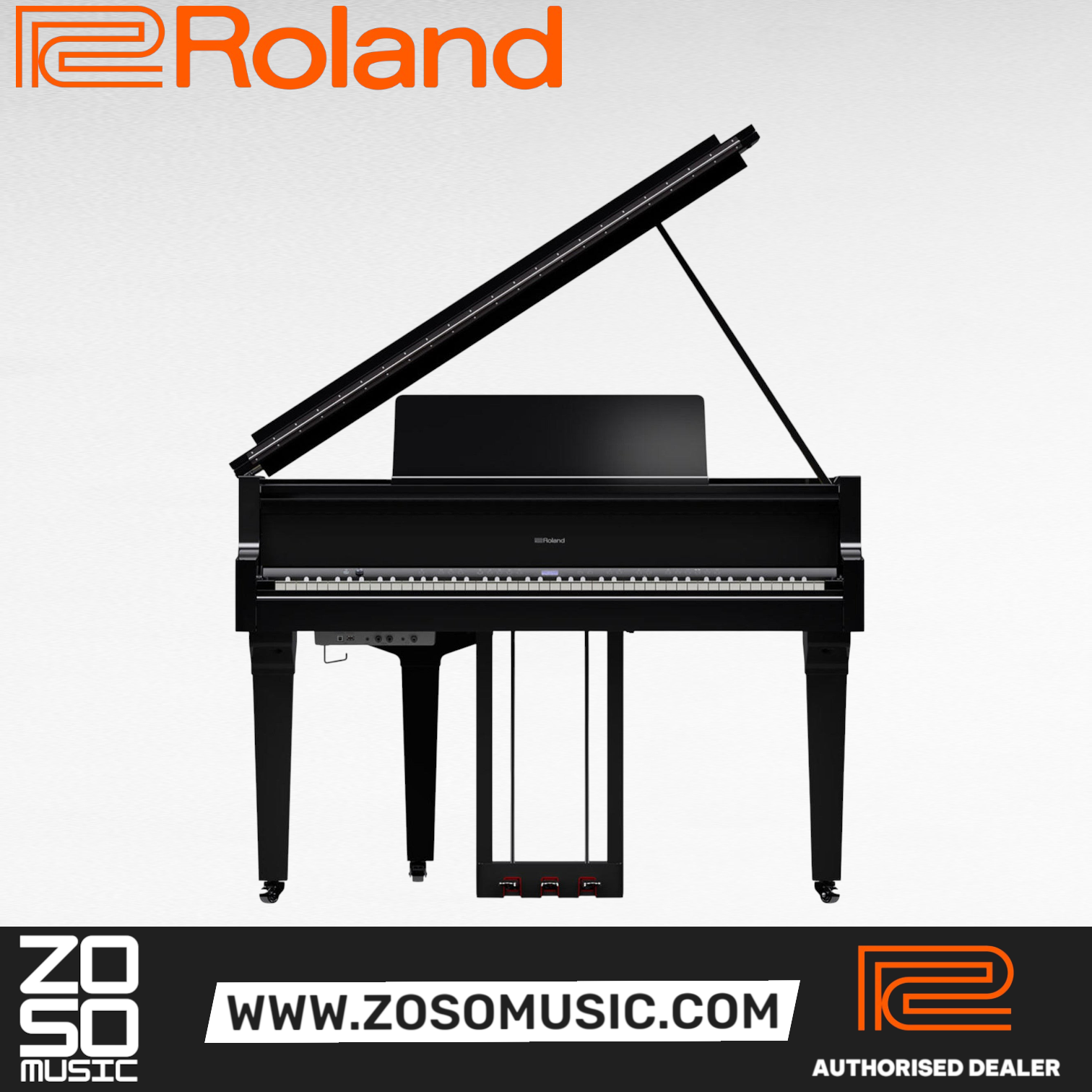 Roland GP-9M Digital Grand Piano with Bench - Polished Ebony |  ROLAND |  PIANO-GRAND |  Zoso Music