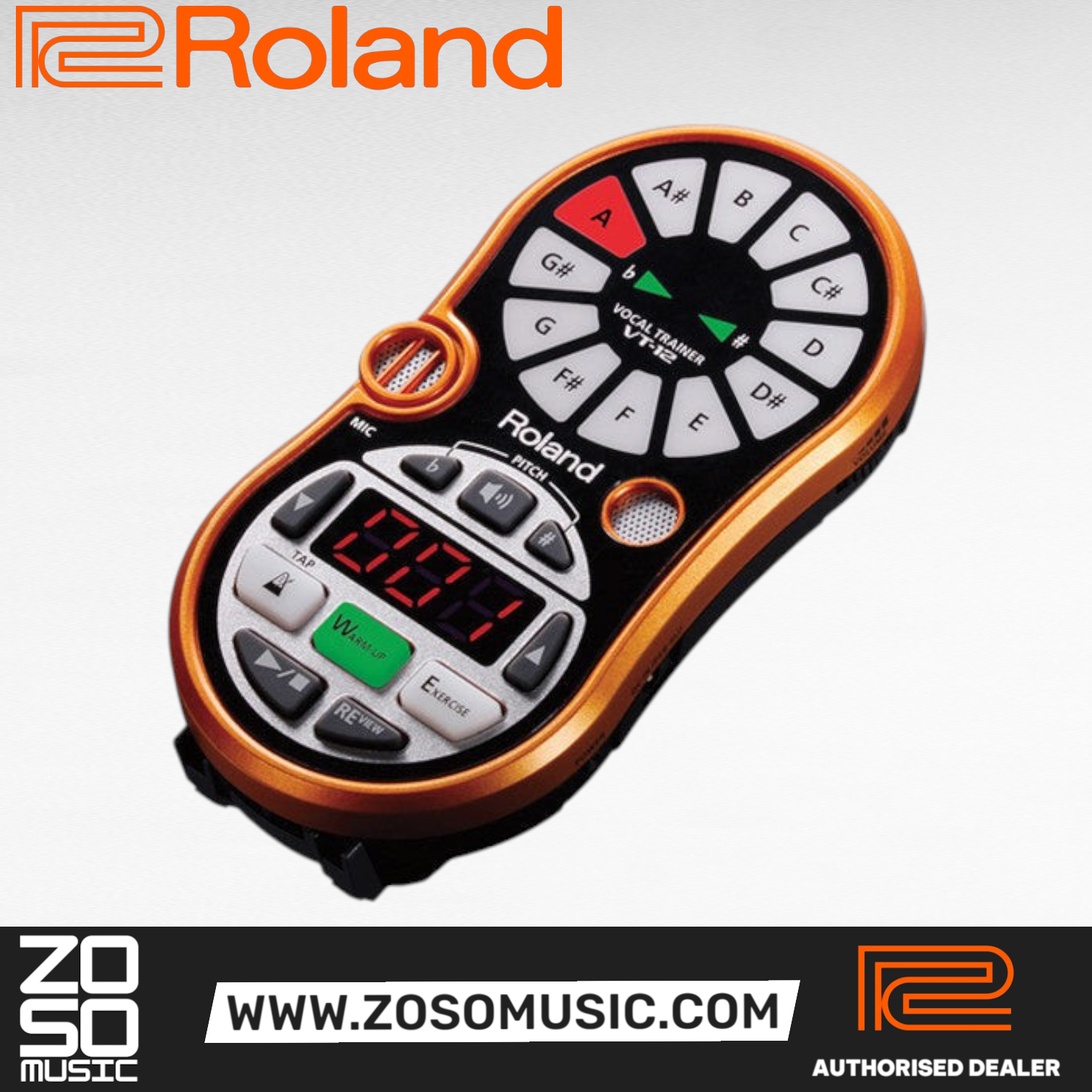 Roland VT-12 Vocal Trainer - Metallic Orange |  ROLAND |  VOCAL PROCESSORS |  Zoso Music