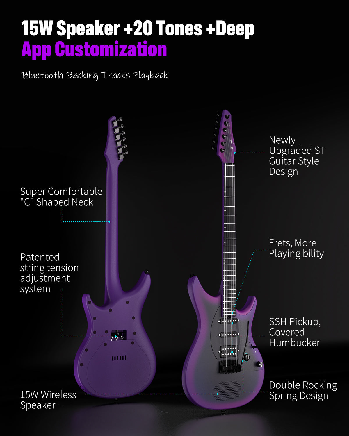 Enya Inspire Smart Electric Guitar - Luo Tianyi |  ENYA |  SMART GUITAR |  Zoso Music