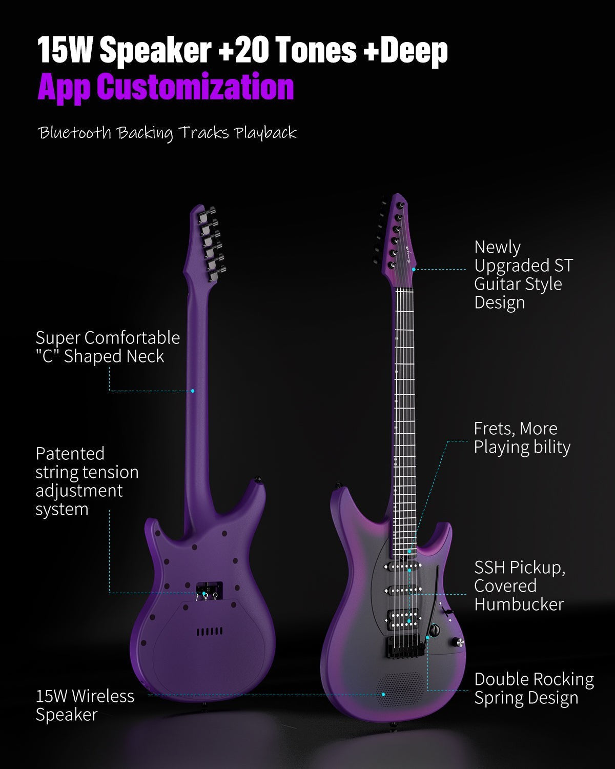 Enya Inspire Smart Electric Guitar - Luo Tianyi |  ENYA |  SMART GUITAR |  Zoso Music