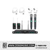 Phenyx Pro Best Budget Wireless PTU-5000B 4-Channel UHF Karaoke Wireless Microphone System, with 2x Handheld Microphone, 2x Bodypack 2x Headset Mic, 2x Lapel Mics | Zoso Music Sdn Bhd