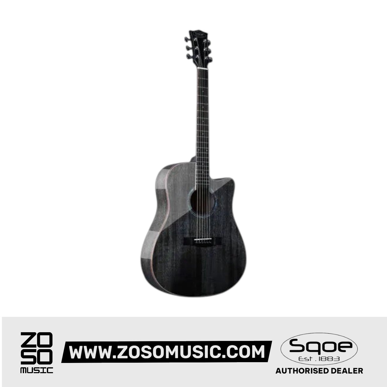 SQOE S360-FG 41 inch Solid Top Acoustic Guitar