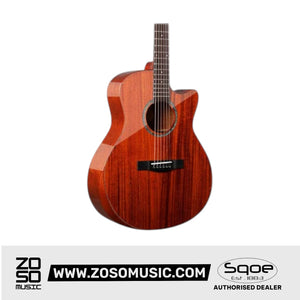 SQOE S360T-SK 41 inch Solid Top Acoustic Guitar | Zoso Music Sdn Bhd