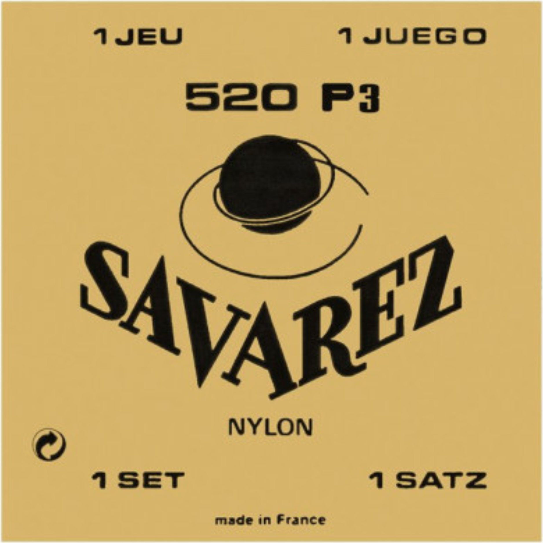 Savarez 520P3 Front View Zoso Music