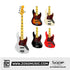 SQOE 5 Strings Jazz Bas Guitar, Maple Fretboard | Zoso Music Sdn Bhd