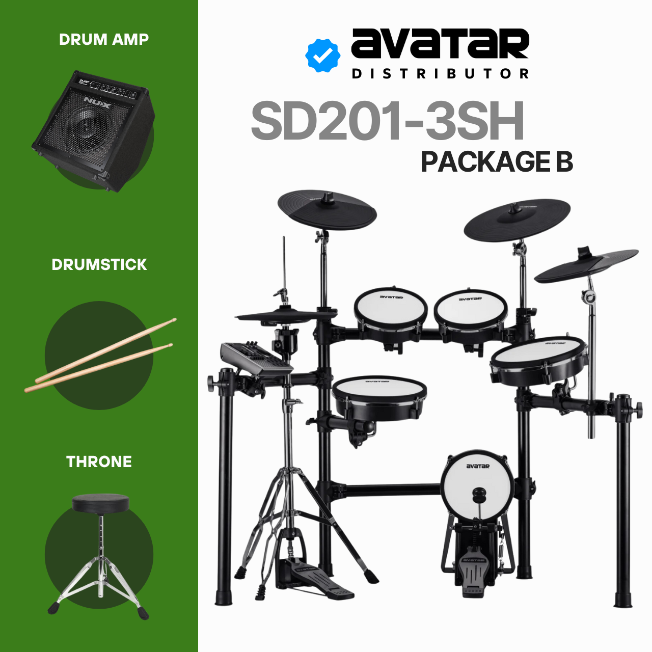 Avatar SD201-3SH Digital Drum Mesh Head