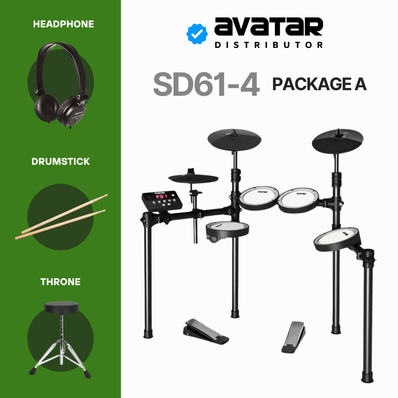 Avatar SD61-4 Digital Drum 8PCS