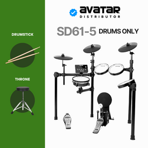 AVATAR SD61-5 8-Piece Mesh Kit Electric Drum Set |  AVATAR |  DRUM-ELECTRONIC |  Zoso Music