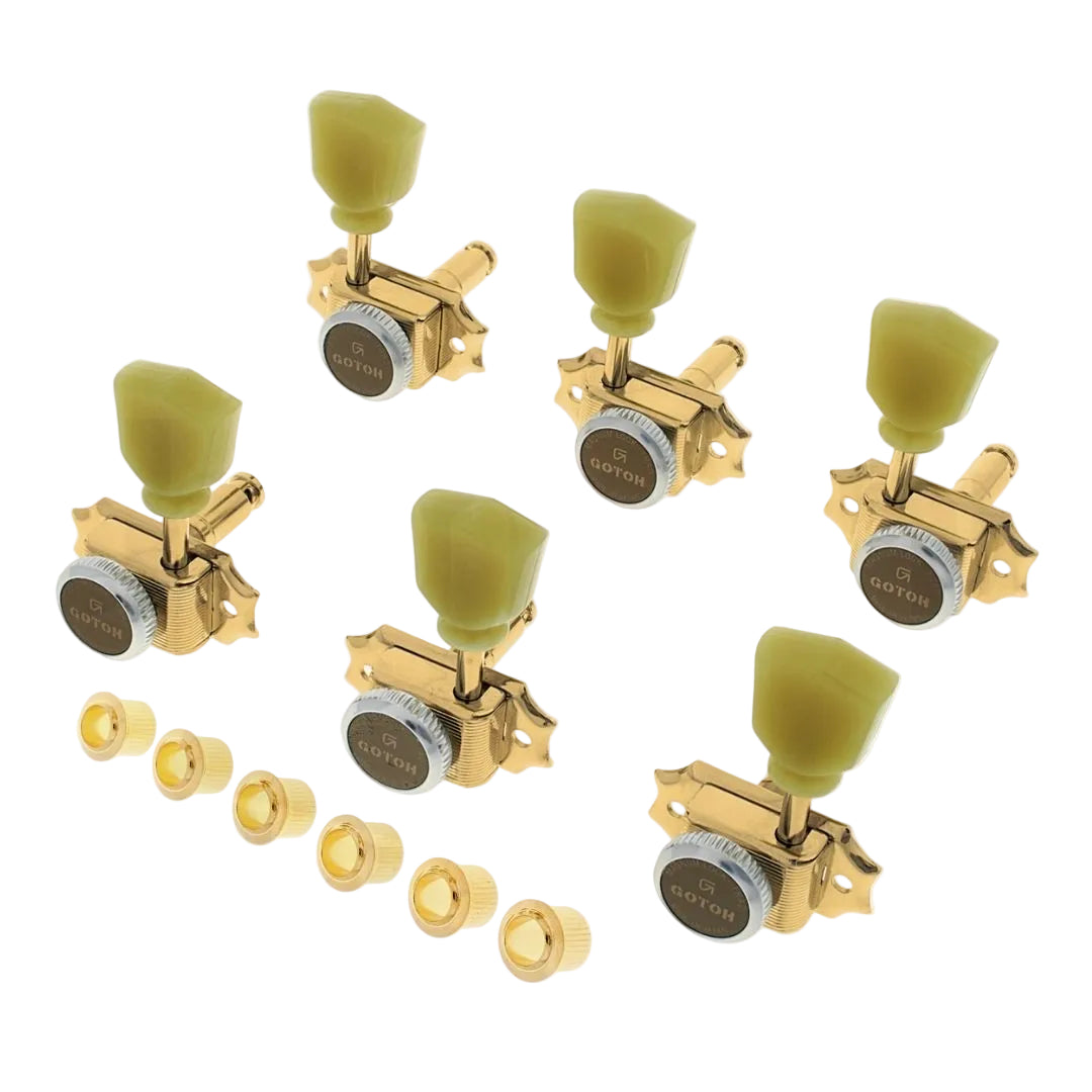 GOTOH SD90-MGT-SL Vintage Style 3x3 (3L,3R) Magnum Locking Tuner Machine Heads