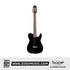 SQOE SEGD900 Electroacoustic Silent Nylon Guitar with Piezo Pickups, Solid Spruce Top, Black