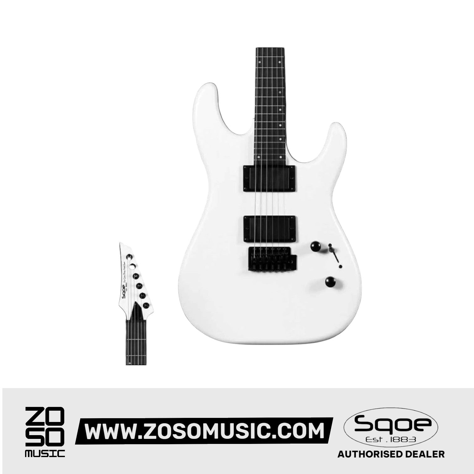 SQOE SEIB-300 Heavy Metal Rock Series HH Electric Guitar |  SQOE |  ELECTRIC GUITAR |  Zoso Music