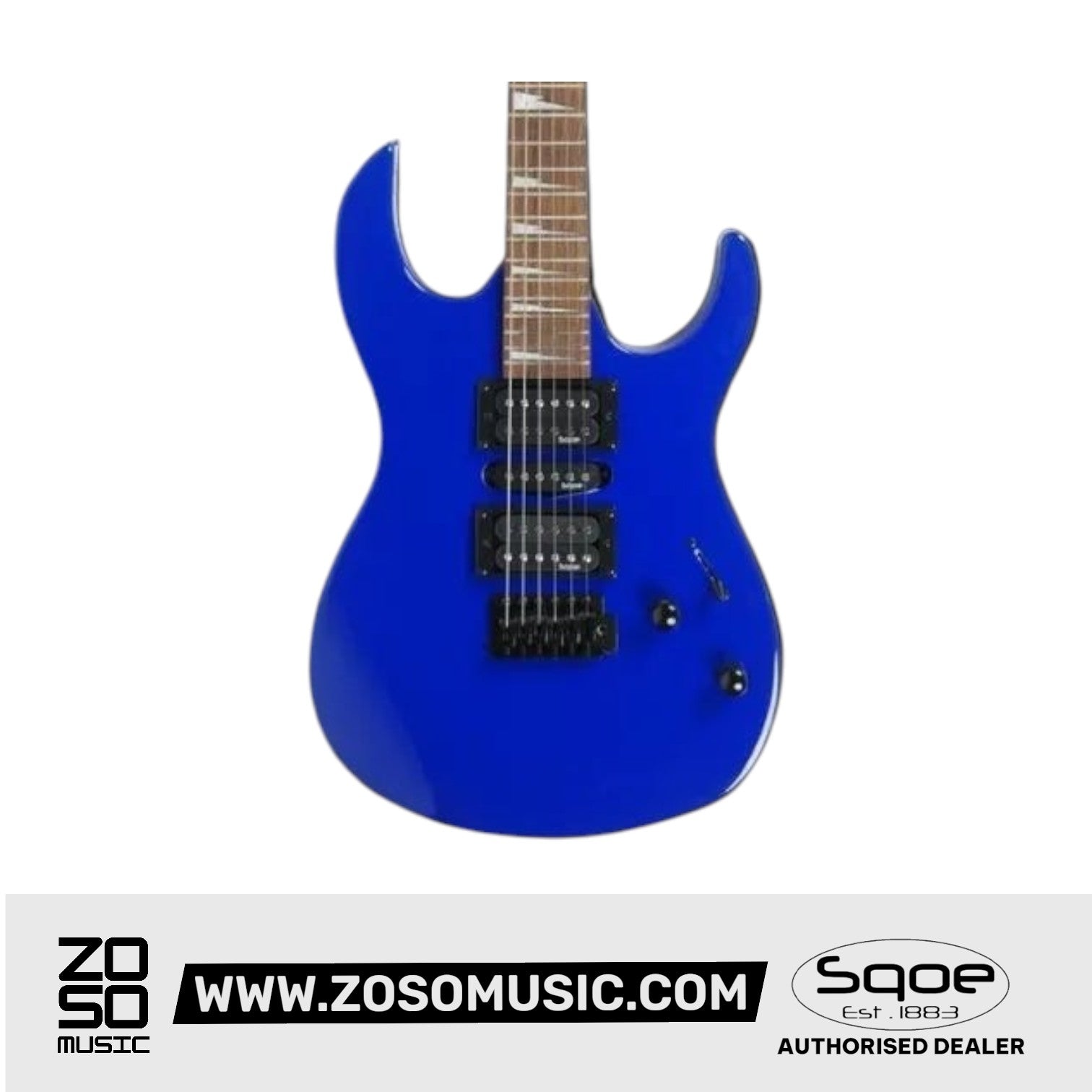 SQOE SEIB-370 Soloist Body HSH Electric Guitar with Rosewood Fretboard