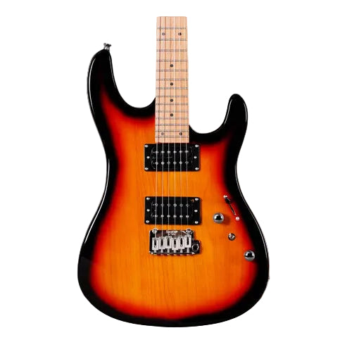 SQOE SEIB450 Double Cutaway Body HH Electric Guitar Roasted Maple Fretboard