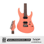 SQOE SEIB500 HH Roasted Maple Neck Electric Guitar with Tremolo