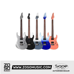 SQOE SEIB500 HH Roasted Maple Neck Electric Guitar with Tremolo | Zoso Music Sdn Bhd
