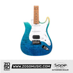 SQOE SEIB900 HSS Roasted Maple Series Electric Guitar with Tremolo