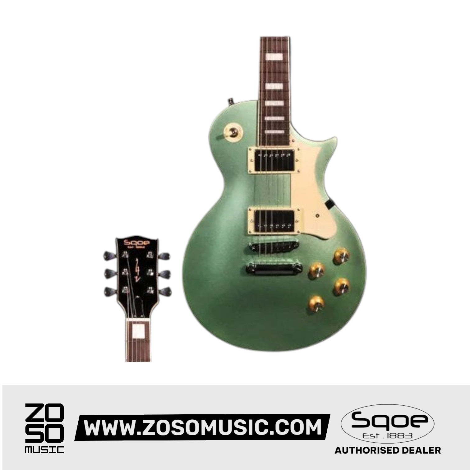 SQOE SELP110 Les Paul Body HH Electric Guitar Rosewood Fretboard