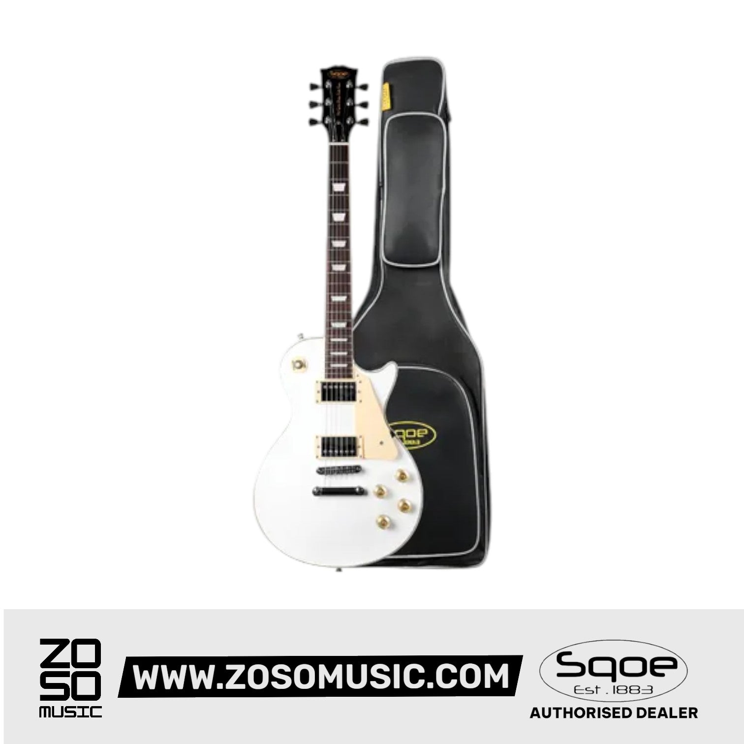 SQOE SELP100 Les Paul Body HH Electric Guitar Rosewood Fretboard