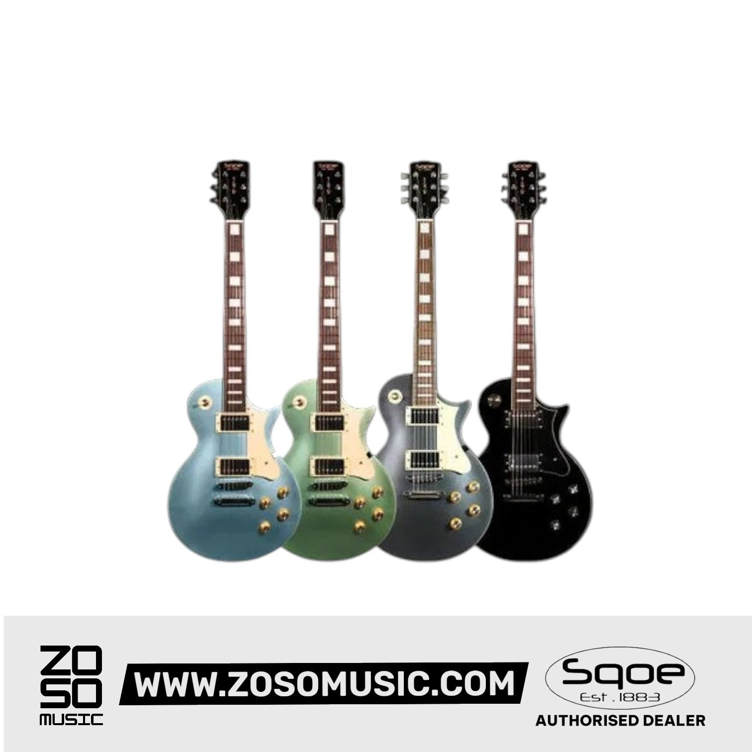 SQOE SELP110 Les Paul Body HH Electric Guitar Rosewood Fretboard | Zoso Music Sdn Bhd