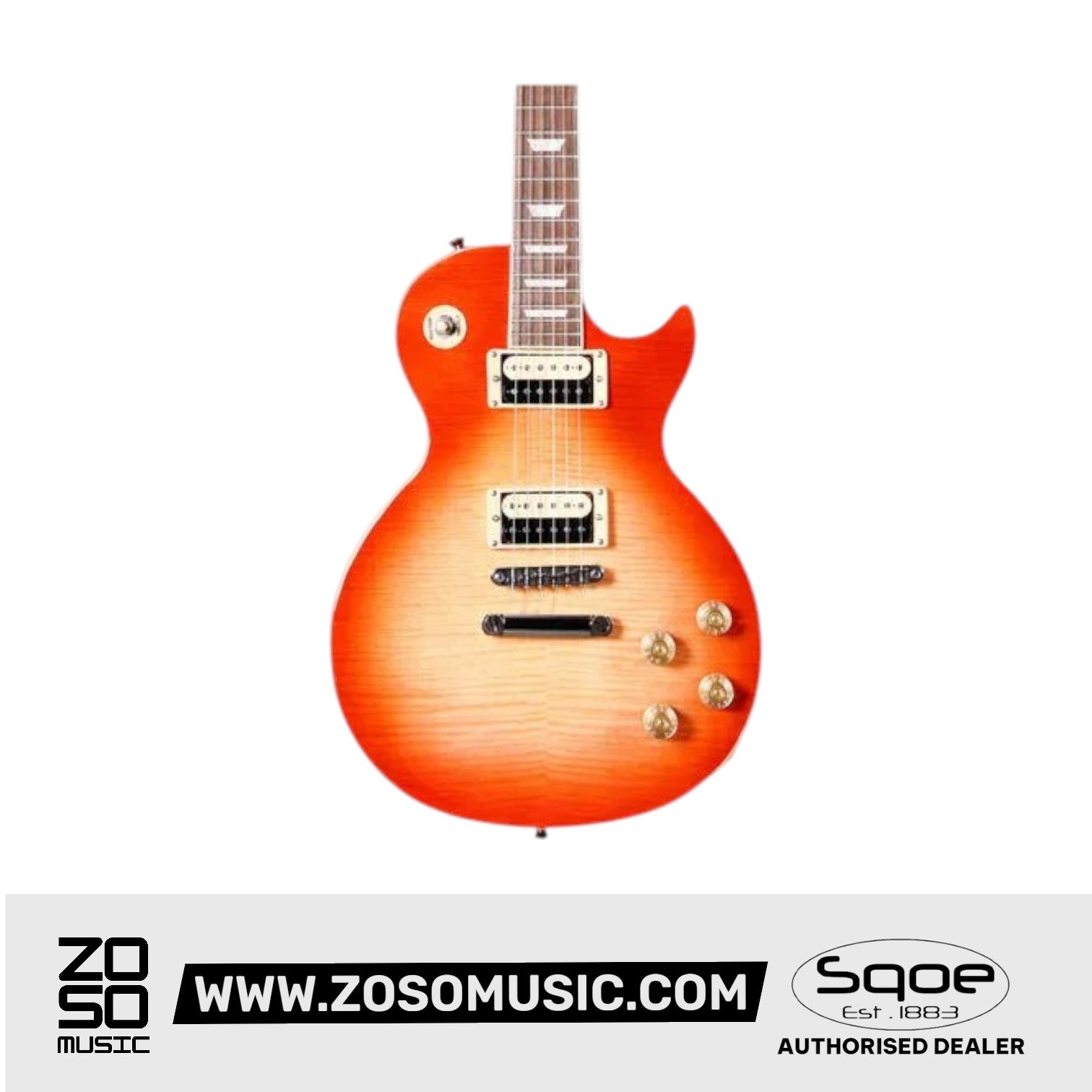 SQOE SELP200 Les Paul Body HH Electric Guitar Rosewood Fretboard