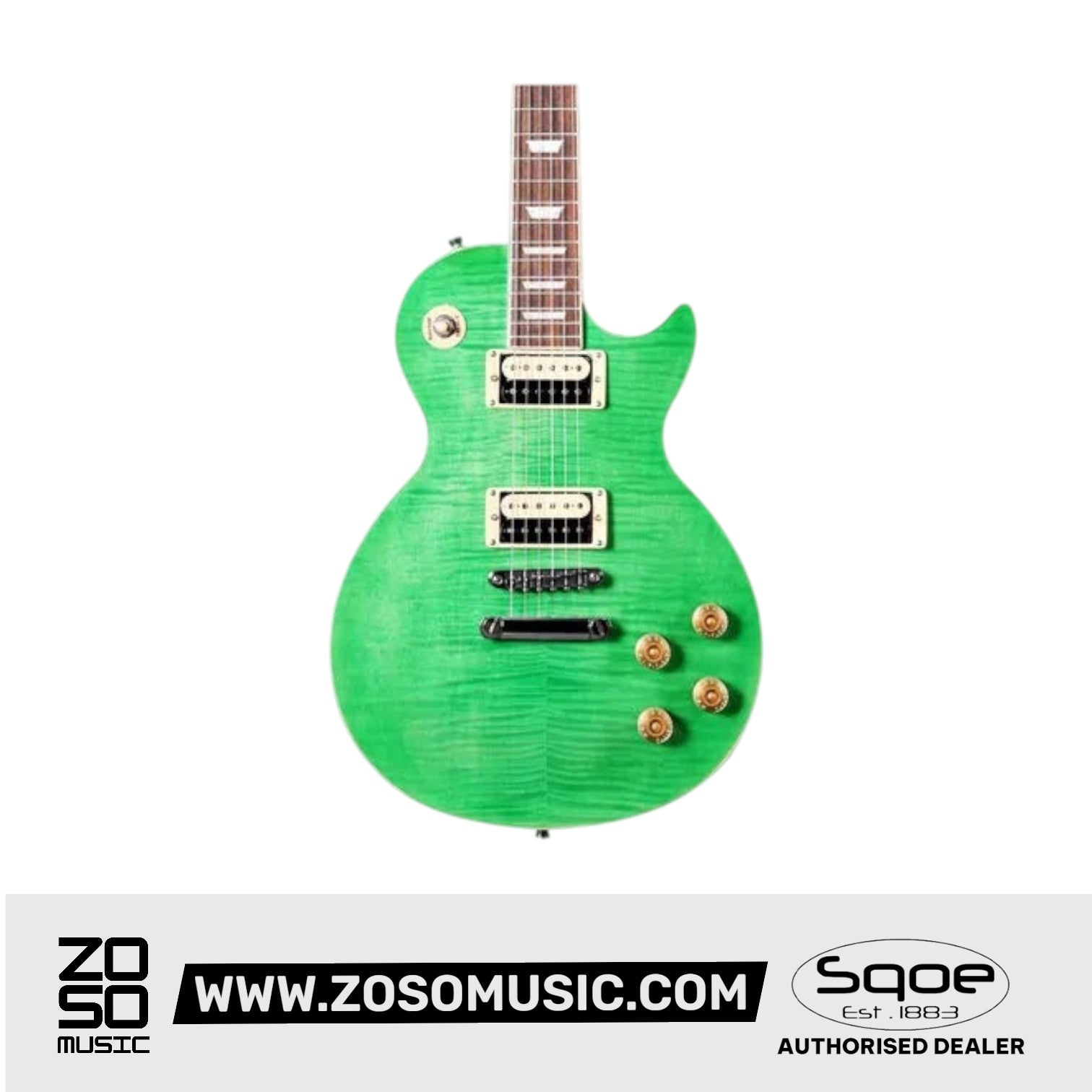 SQOE SELP200 Les Paul Body HH Electric Guitar Rosewood Fretboard