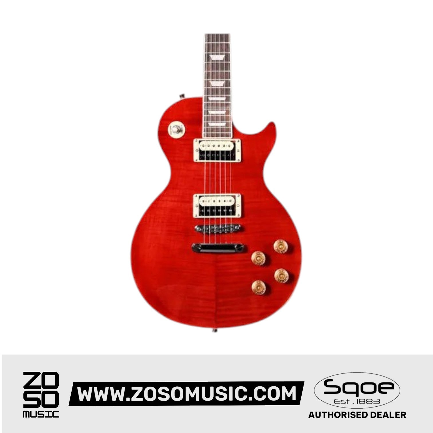 SQOE SELP200 Les Paul Body HH Electric Guitar Rosewood Fretboard
