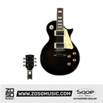 SQOE SELP220 Flame Mahogany Les Paul HH Electric Guitar Rosewood Fretboard | Zoso Music Sdn Bhd