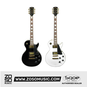 SQOE SELP300 Custom Les Paul HH Electric Guitar with Rosewood Fretboard with SQOE HARD CASE | Zoso Music Sdn Bhd