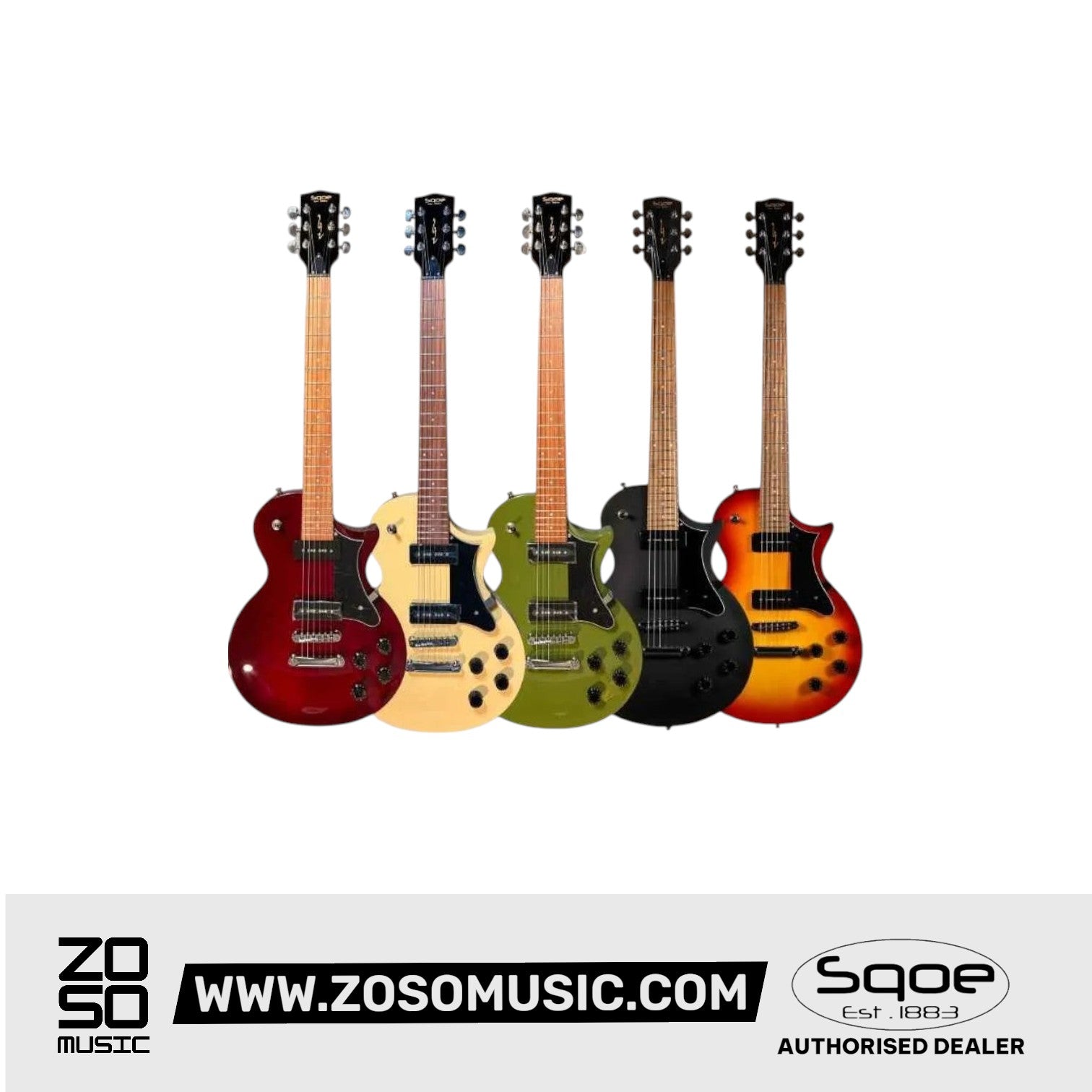 SQOE SELP90 Les Paul Body Electric Guitar | Zoso Music Sdn Bhd