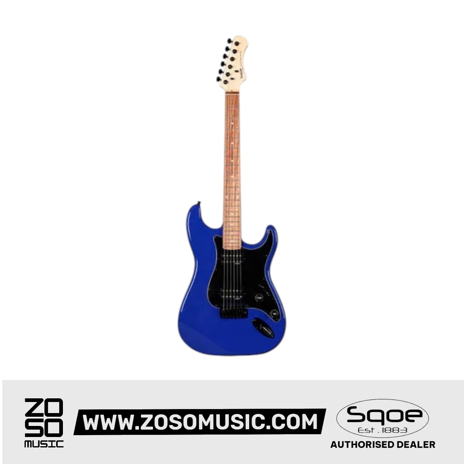 SQOE SEST210 Super Stratocaster Body HH Electric Guitar Rosewood Fretboard