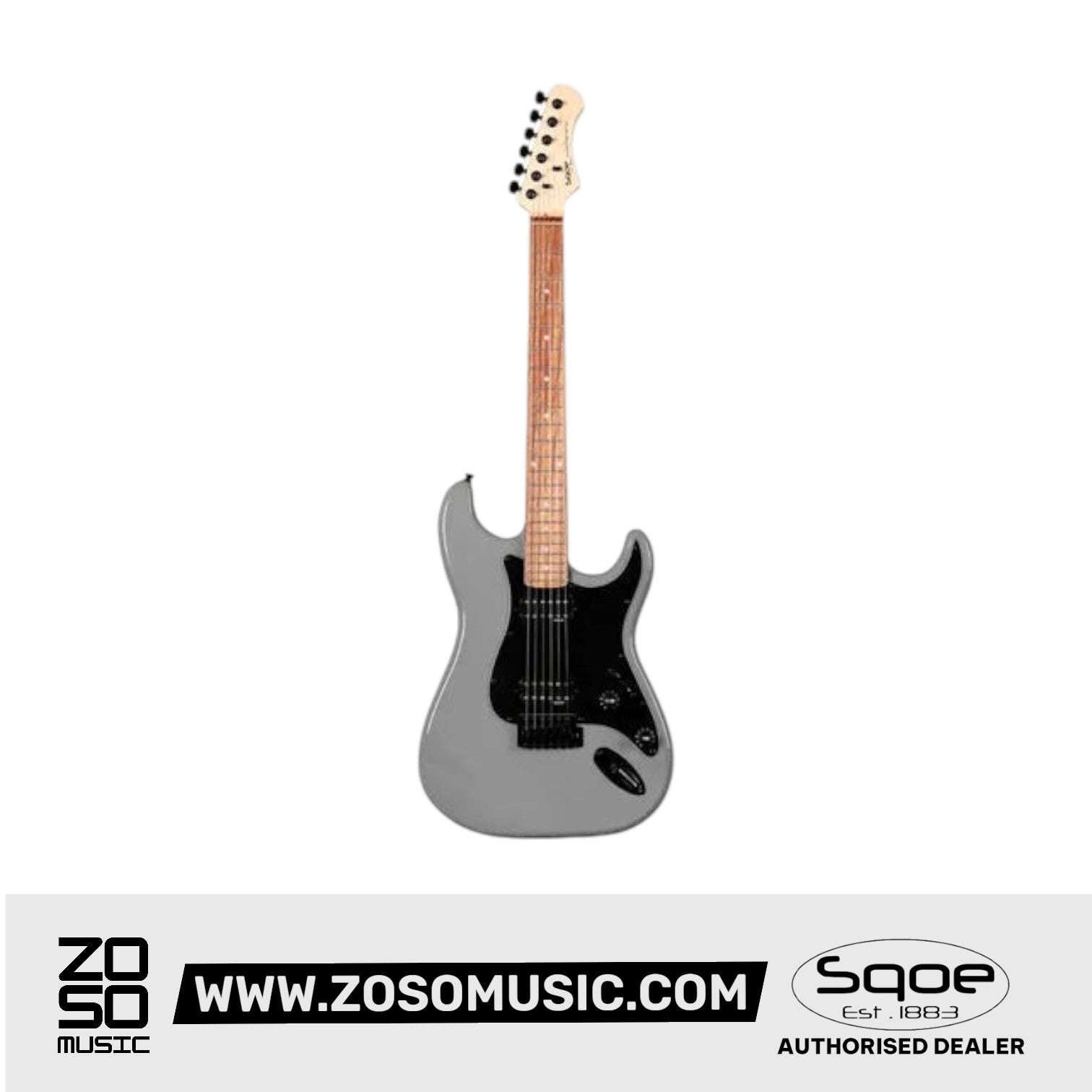 SQOE SEST210 Super Stratocaster Body HH Electric Guitar Rosewood Fretboard