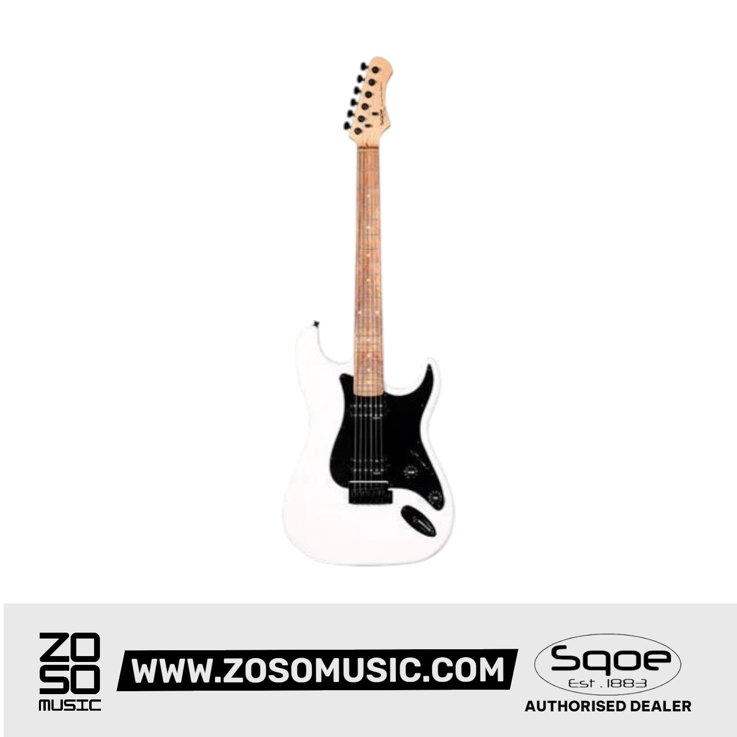 SQOE SEST210 Super Stratocaster Body HH Electric Guitar Rosewood Fretboard