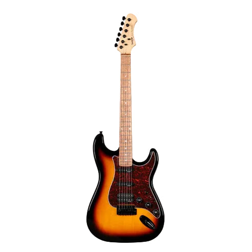 SQOE SEST230 Super Stratocaster Body HSS Electric Guitar Rosewood Fretboard
