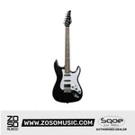 SQOE SEST700, Glitter Super Stratocaster HSS Electric Guitar with Alter Switch