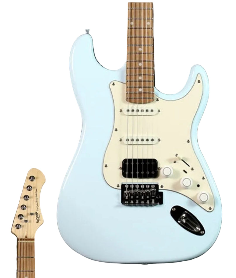 SQOE SEST810 HSS Roasted Maple Smart Electric Guitar