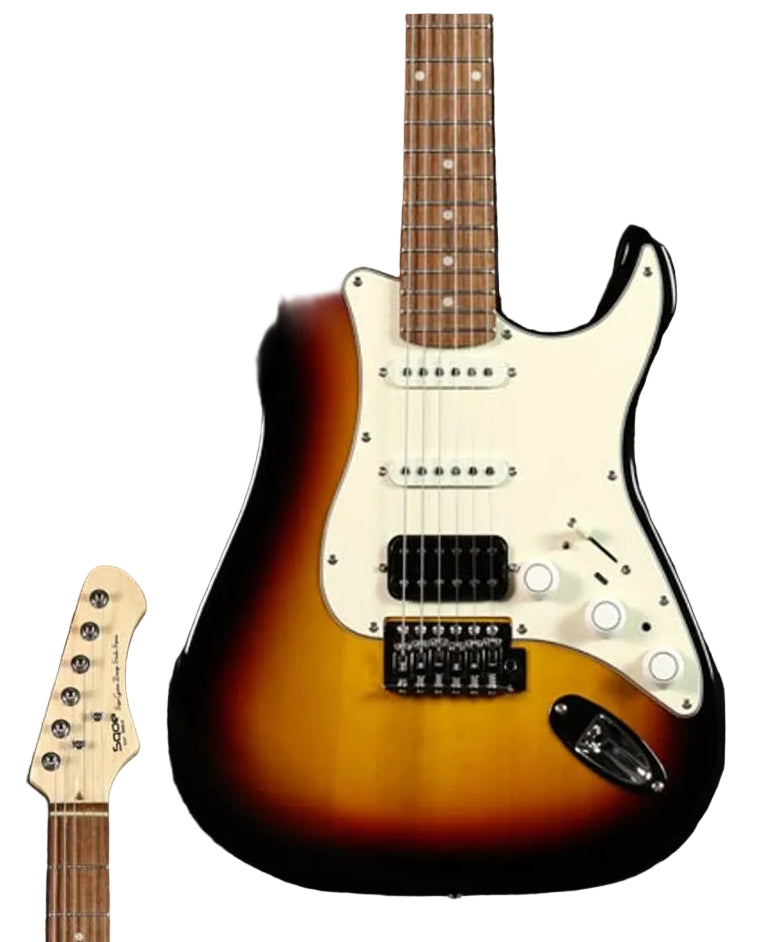 SQOE SEST810 HSS Roasted Maple Smart Electric Guitar