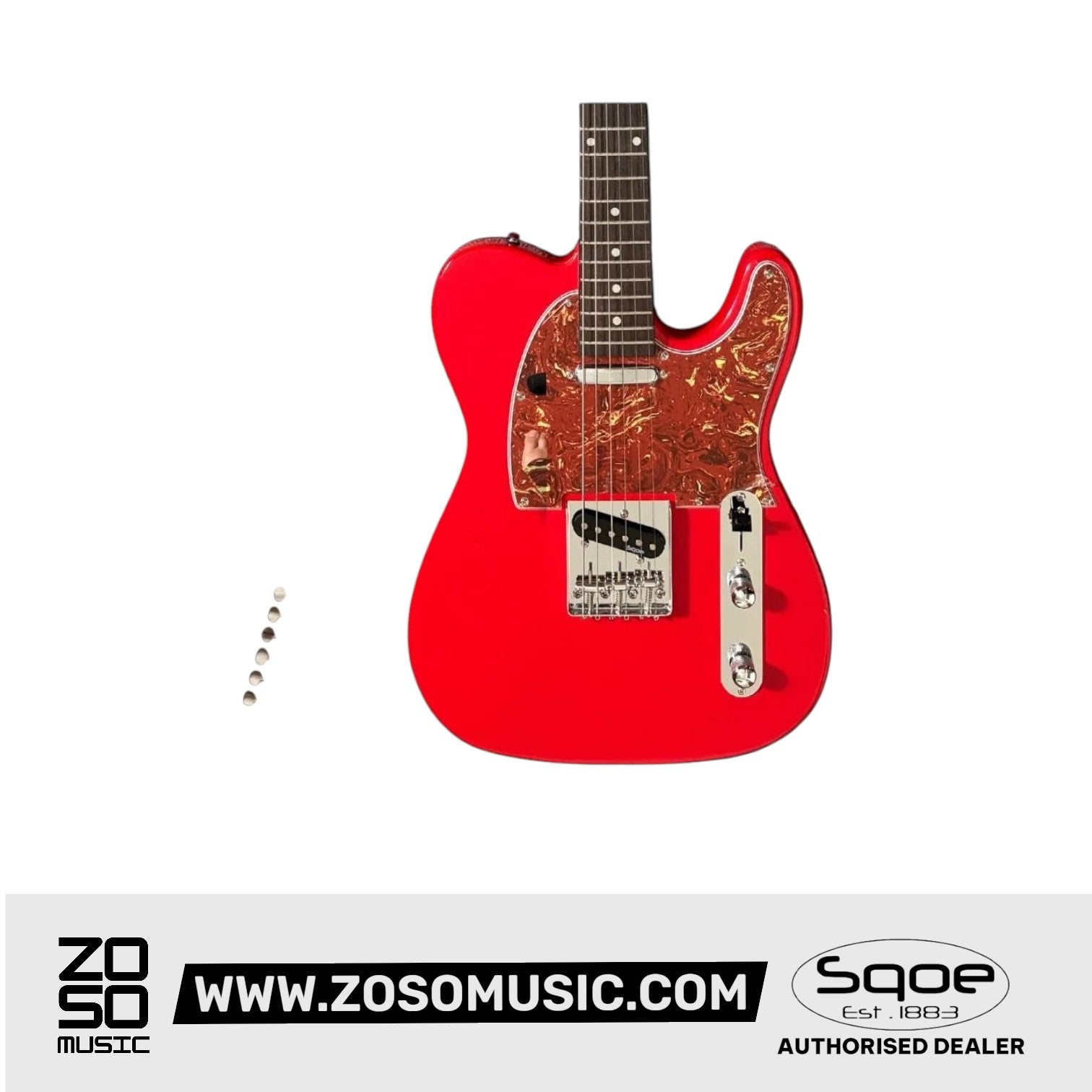 SQOE SETL300 Telecaster Body Electric Guitar with Rosewood FB