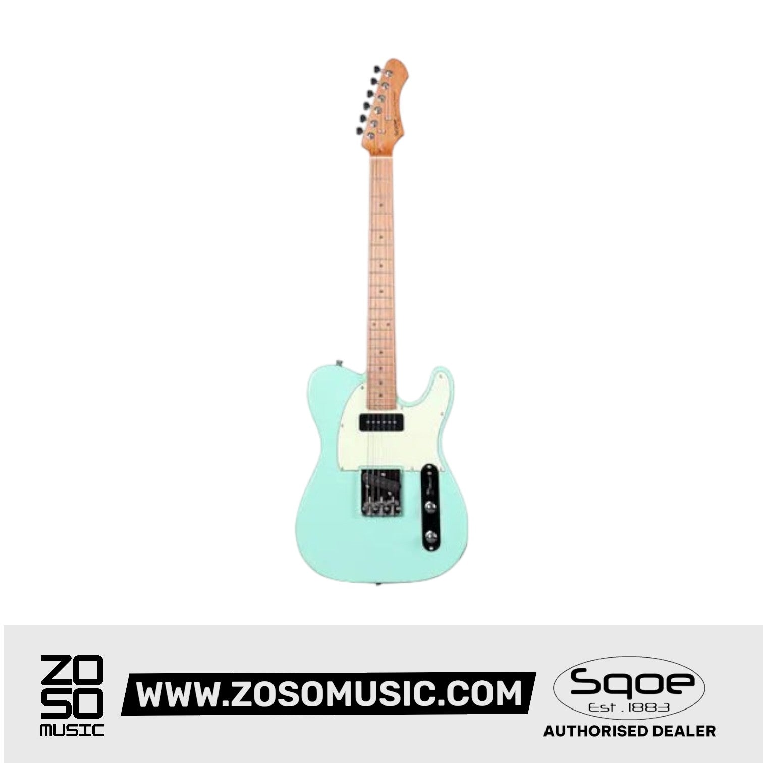 SQOE SETL400 Telecaster Body SS Electric Guitar Roasted Maple Fretboard