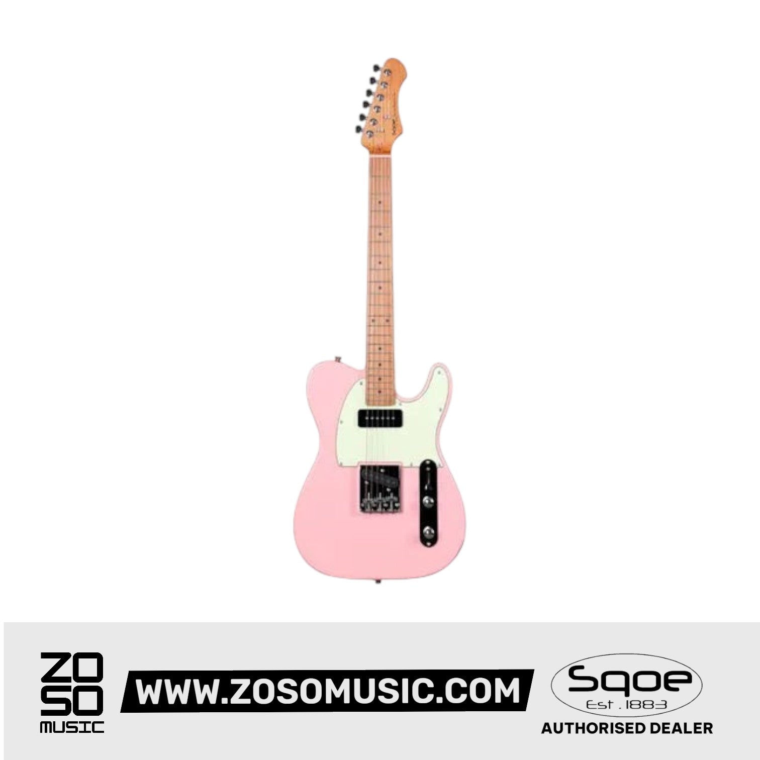 SQOE SETL400 Telecaster Body SS Electric Guitar Roasted Maple Fretboard